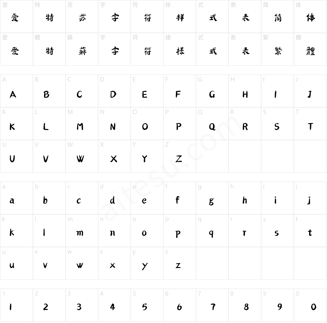 方正字迹-陈建明熊猫体 简繁